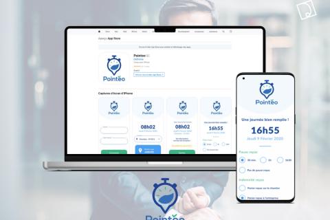 Illustration du projet Pointéo, une application pour le monitoring des temps de chantier
