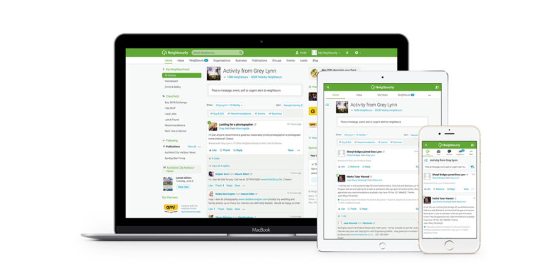 Illustration du projet Neighbourly - Un site web privé de voisinage
