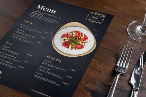 Illustration du projet CARTE DE RESTAURANT – Bella Italia Trattoria