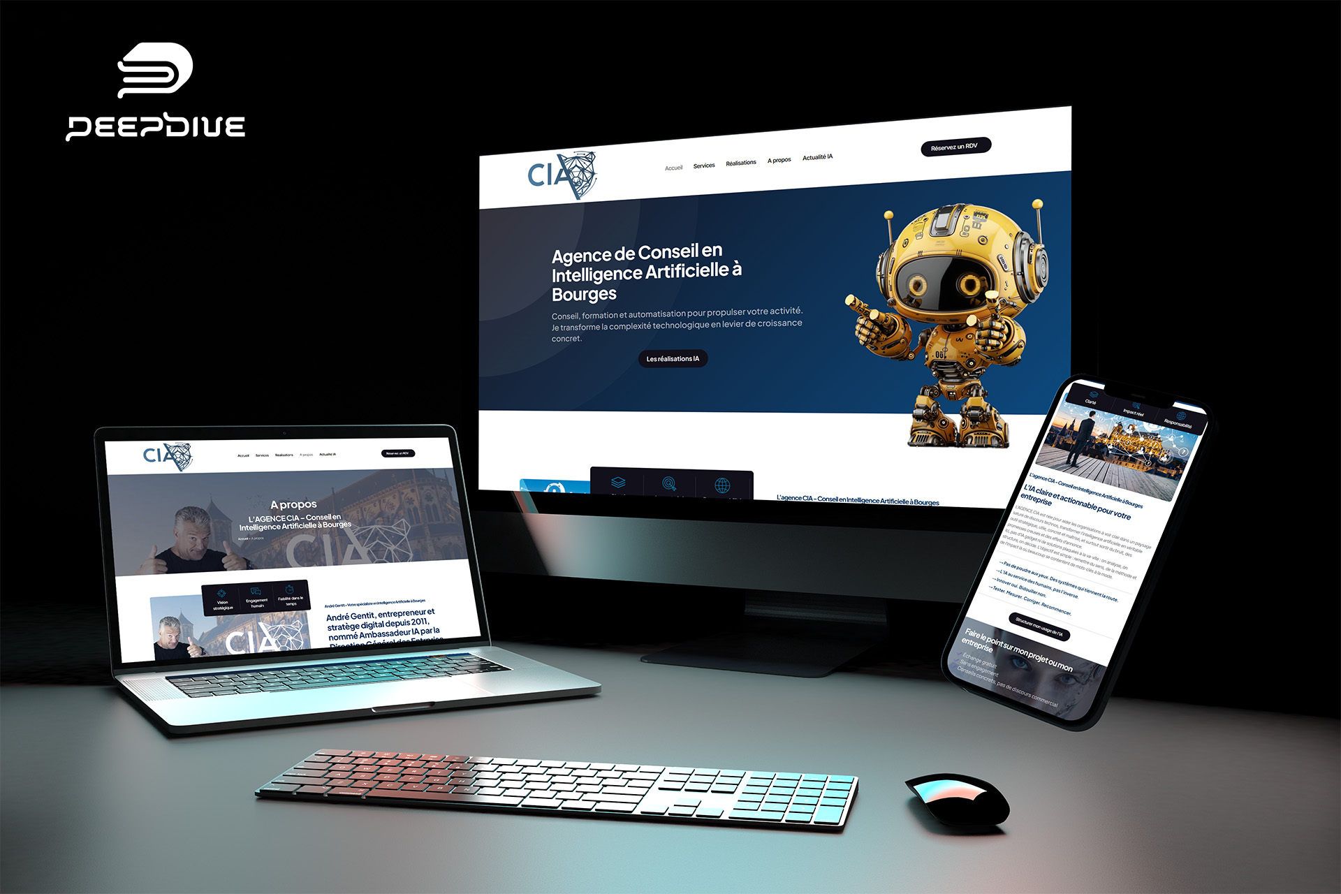 Illustration du projet Création du site Agence CIA : l’ancrage local pour l’IA à Bourges réinventé par DeepDive