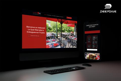 Création du site web du Restaurant le Quai West à Entraygues-sur-Truyère
