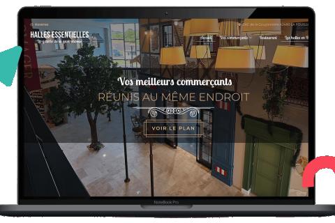 Illustration du projet Création site vitrine pour les Halles Essentielles
