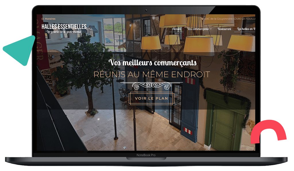 Illustration du projet Création site vitrine pour les Halles Essentielles