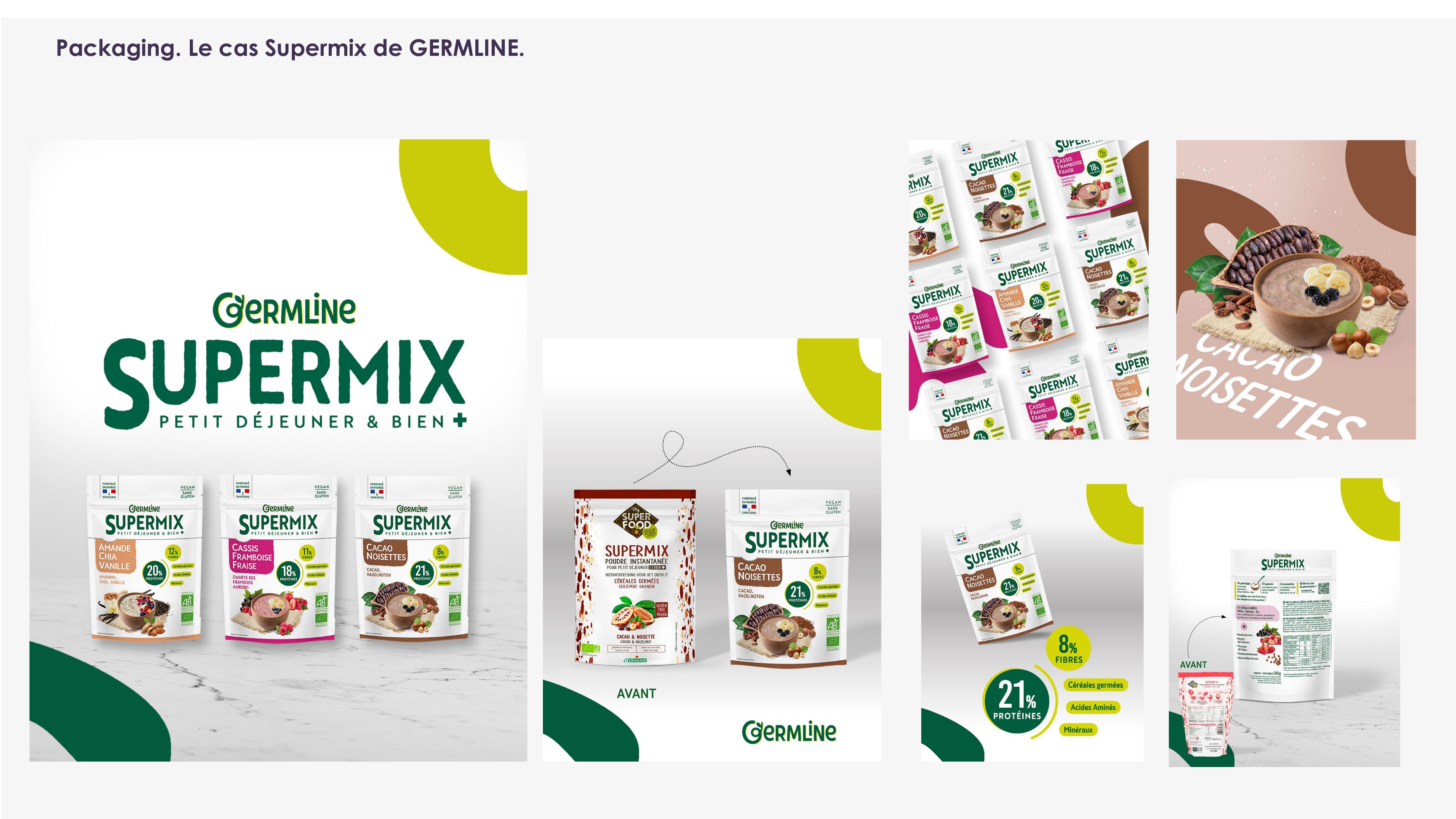Illustration du projet Refonte complète de l'identité packaging pour la gamme Bio SUPERMIX