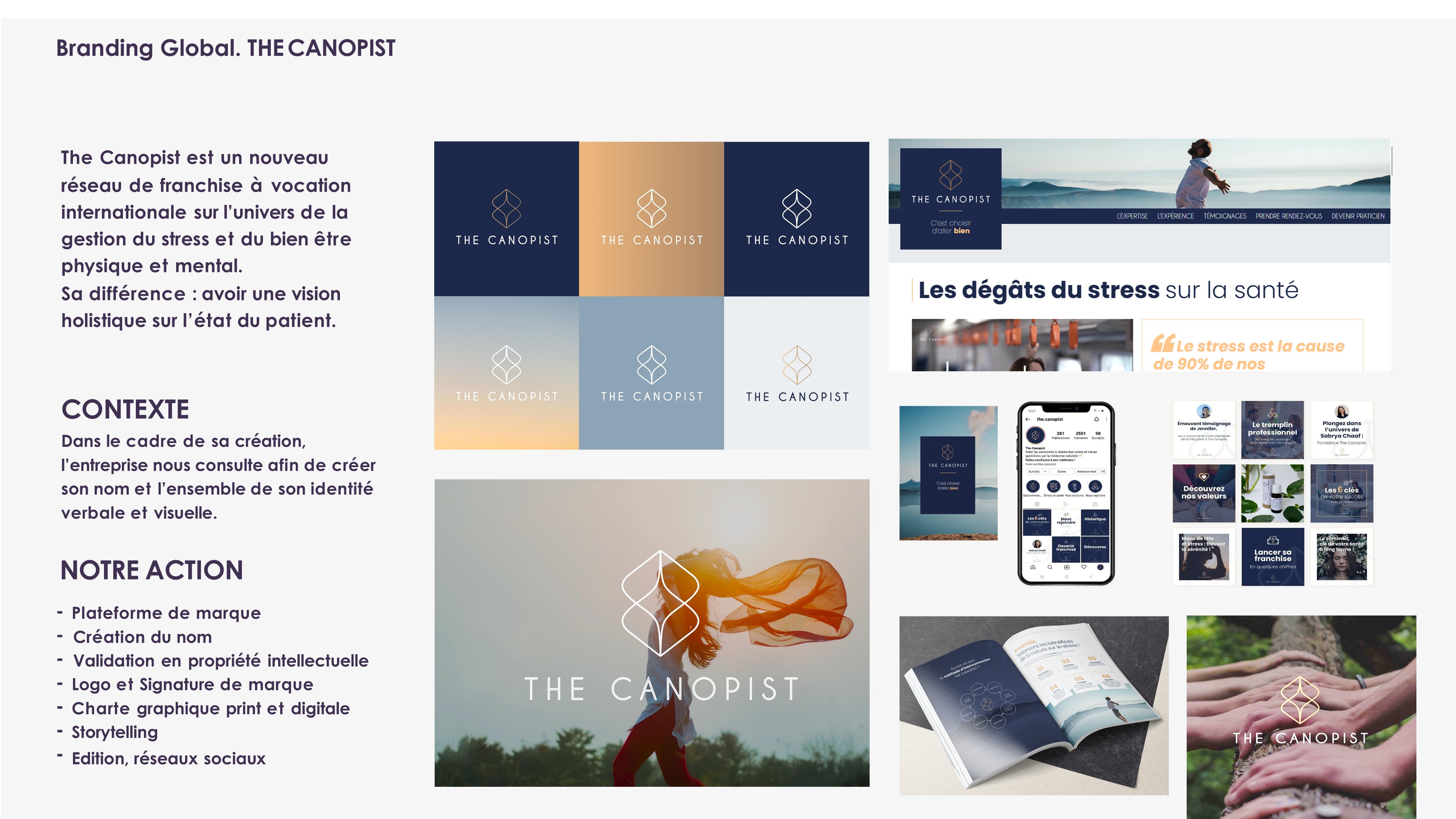 Illustration du projet Création d'une nouvelle marque pour un réseau de franchises Bien Etre.