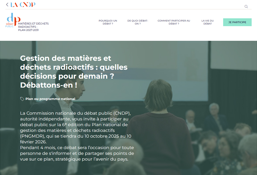 Illustration du projet Débat public sur la 6ème édition du PNGMDR