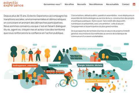Optimisation de l'empreinte environnementale et développement sur mesure du site de l'agence de concertation Eclectic Experience
