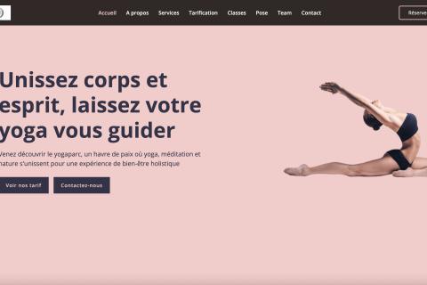 Développement site tourné yoga