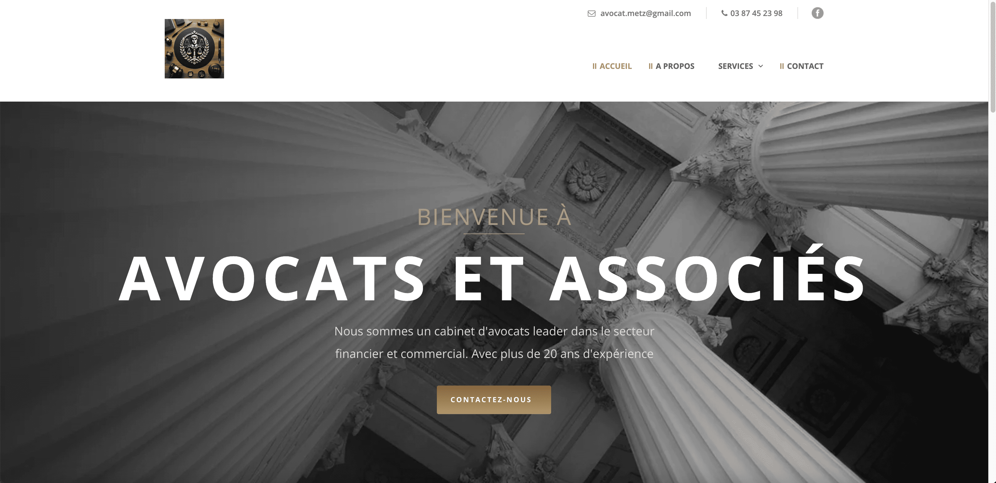 Illustration du projet Site pour avocats unique