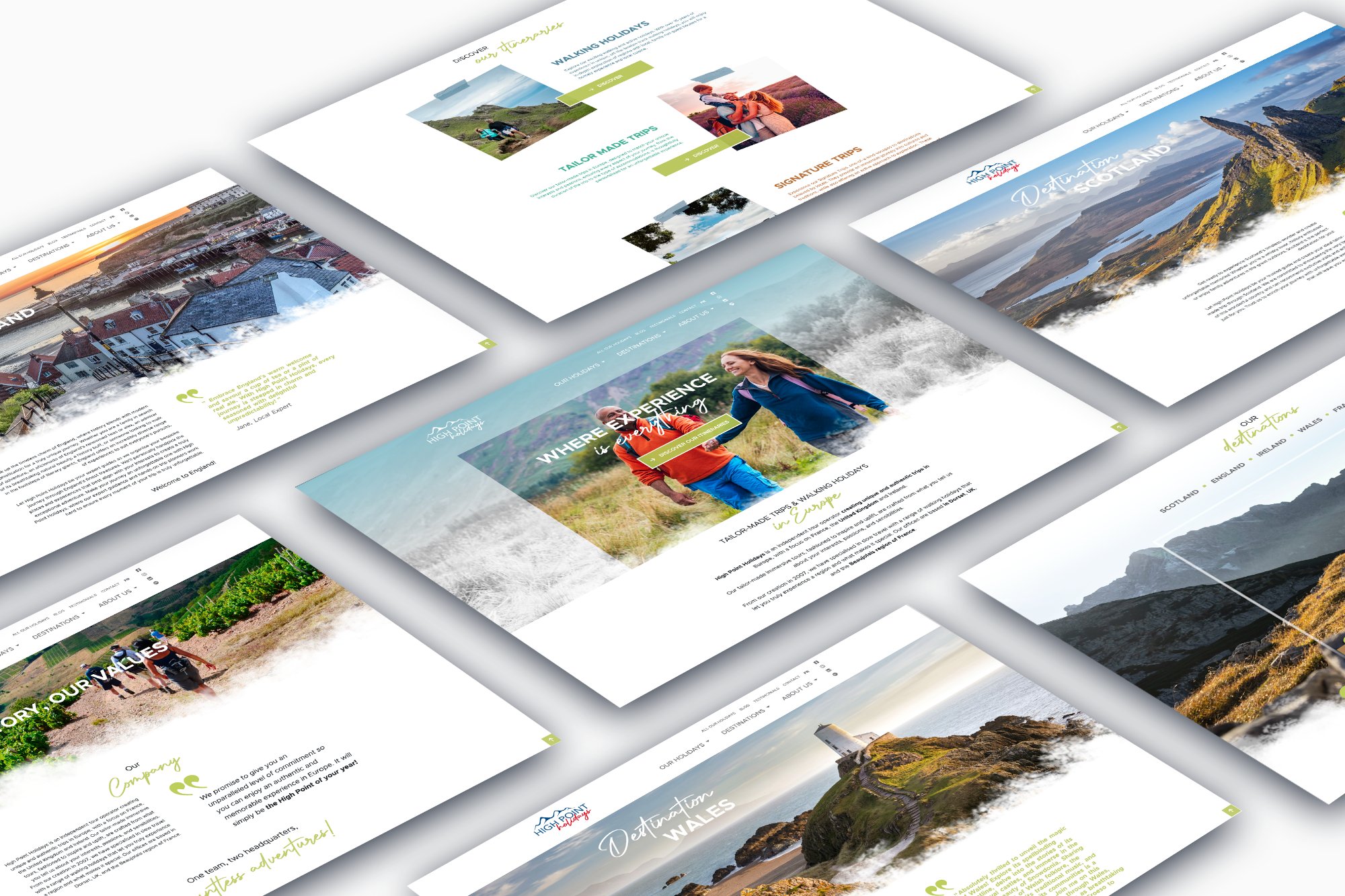 Illustration du projet High Point Holidays | Refonte du site internet