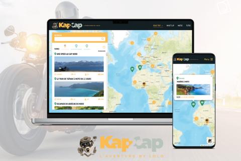 Illustration du projet Kap2Cap : Partage de roadtrips moto & cartographie sur mesure