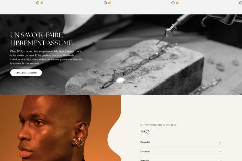 Illustration du projet Création du site e-commerce et branding pour DCP Paris