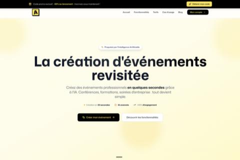 Illustration du projet Atendi – Plateforme de création d'événements par IA