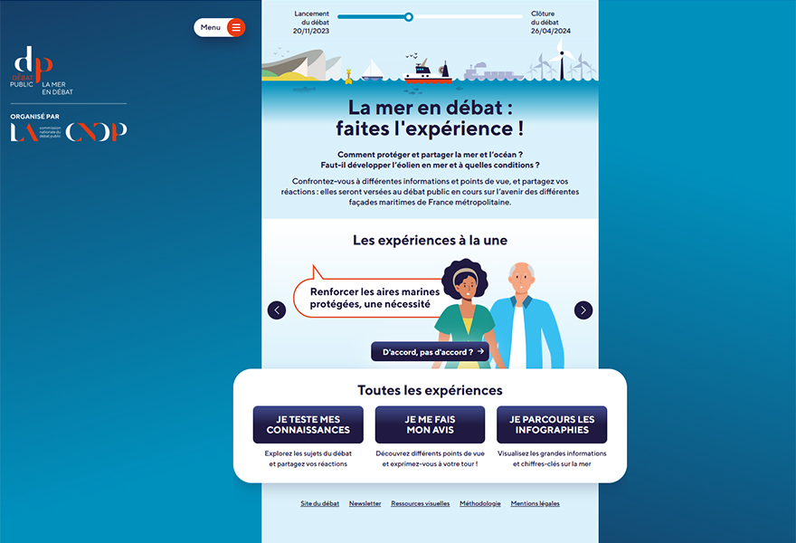 Illustration du projet La mer en débat : faites l'expérience !