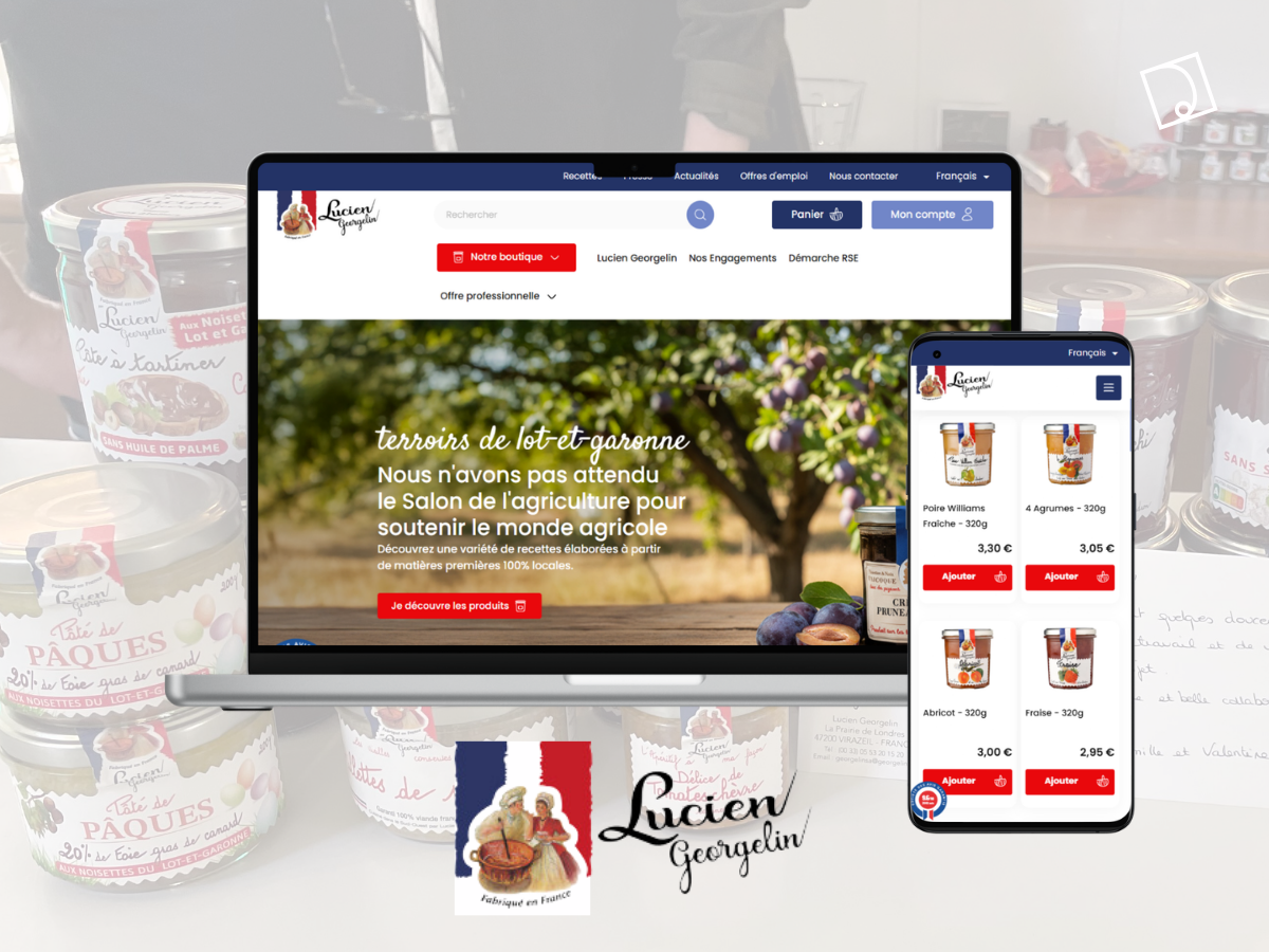 Illustration du projet Lucien Georgelin : refonte complète du site e-commerce