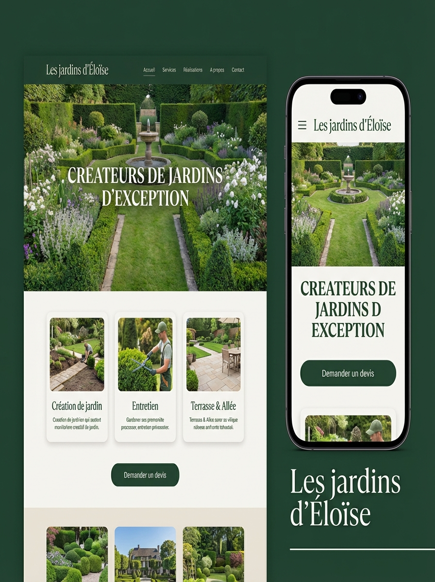 Illustration du projet Structuration de la présence digitale et image de marque pour Les Jardins d'Éloïse