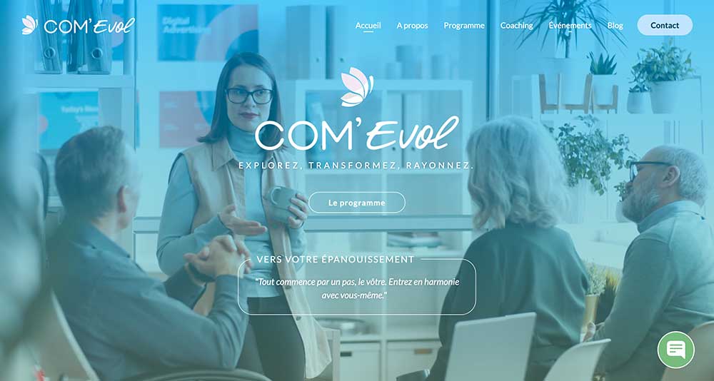 Illustration du projet Création de site pour Com'evol