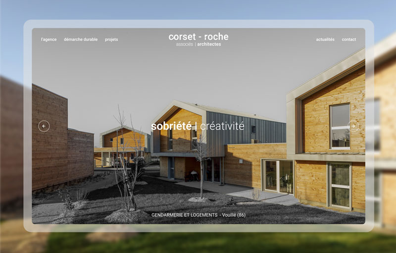 Illustration du projet Corset‑Roche & Associés : vitrine digitale et portfolio d’architecture Webflow