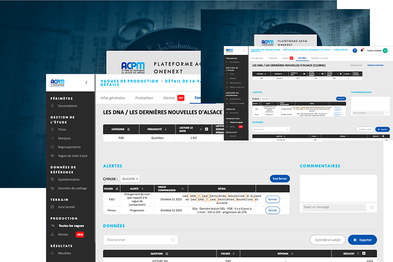 Illustration du projet Production de l'audience de la presse française
