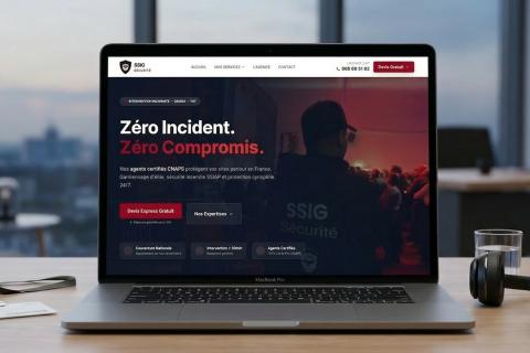 Illustration du projet SSIG Sécurité – Site vitrine