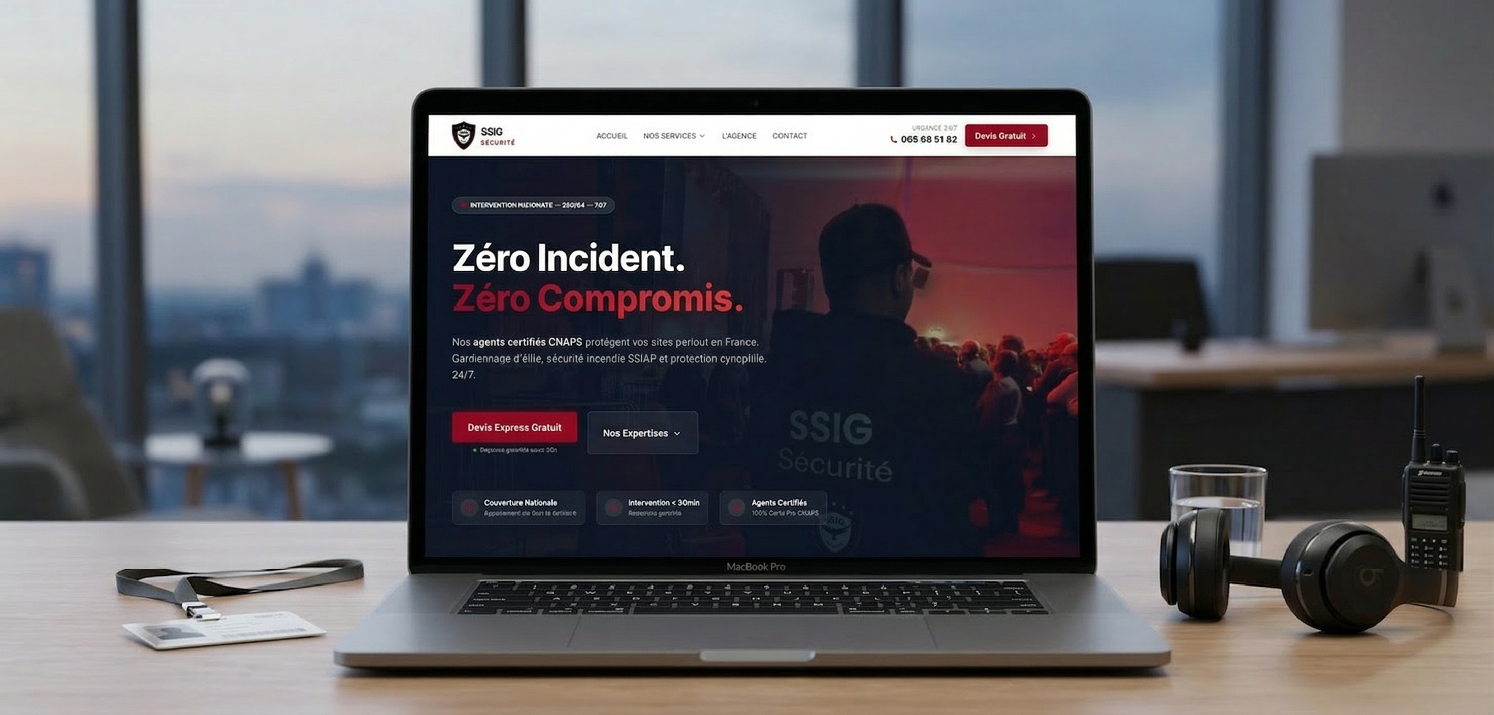 Illustration du projet SSIG Sécurité – Site vitrine