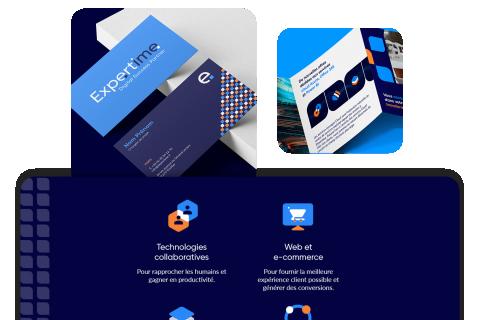 Illustration du projet Refonte de la plateforme de marque et des outils de communication d’Expertime