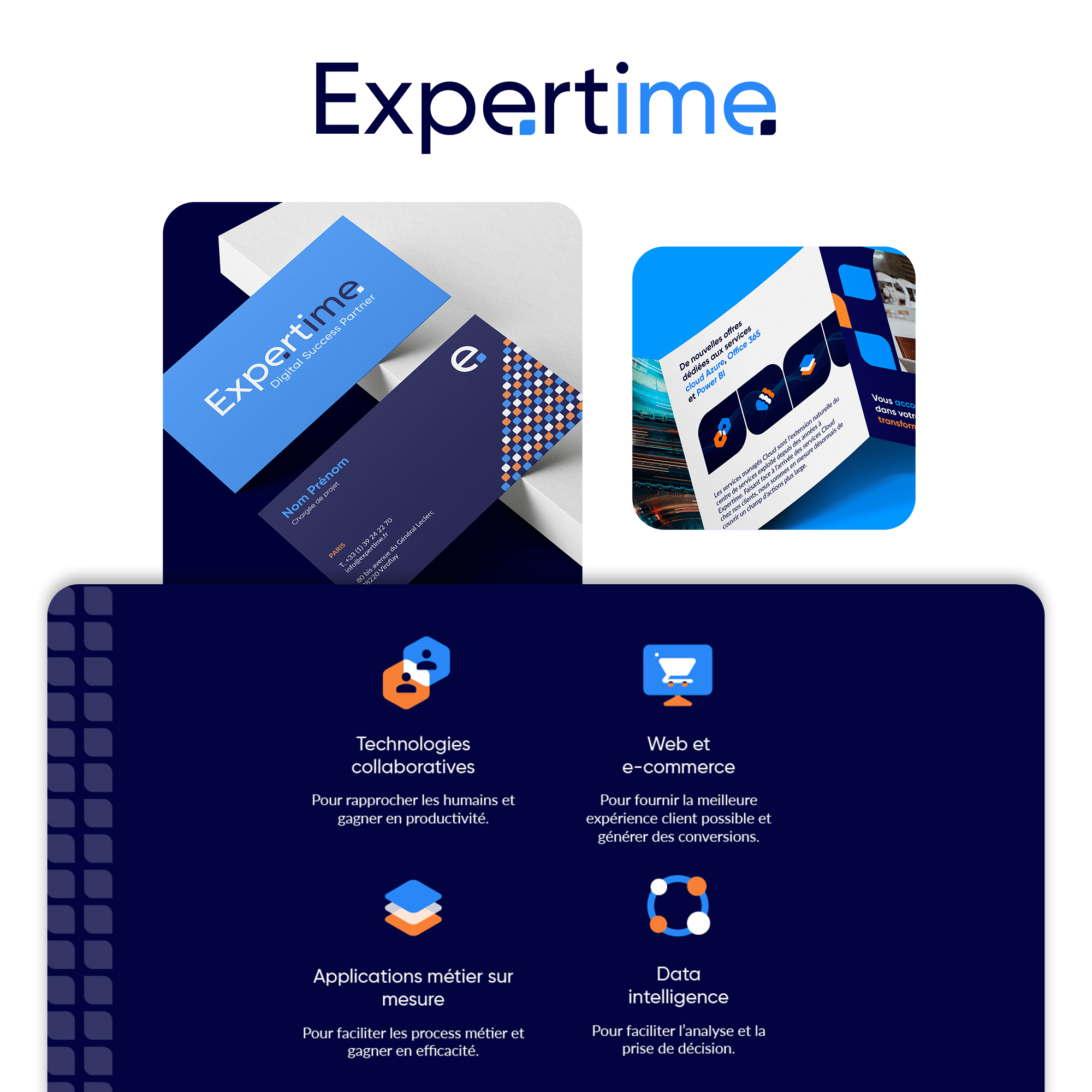 Illustration du projet Refonte de la plateforme de marque et des outils de communication d’Expertime