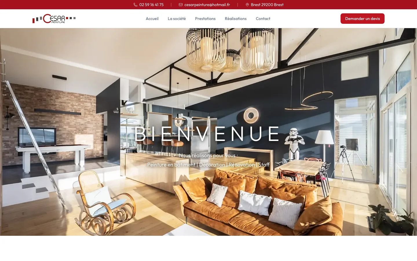 Illustration du projet Site vitrine et gestion des stocks pour une entreprise de peinture