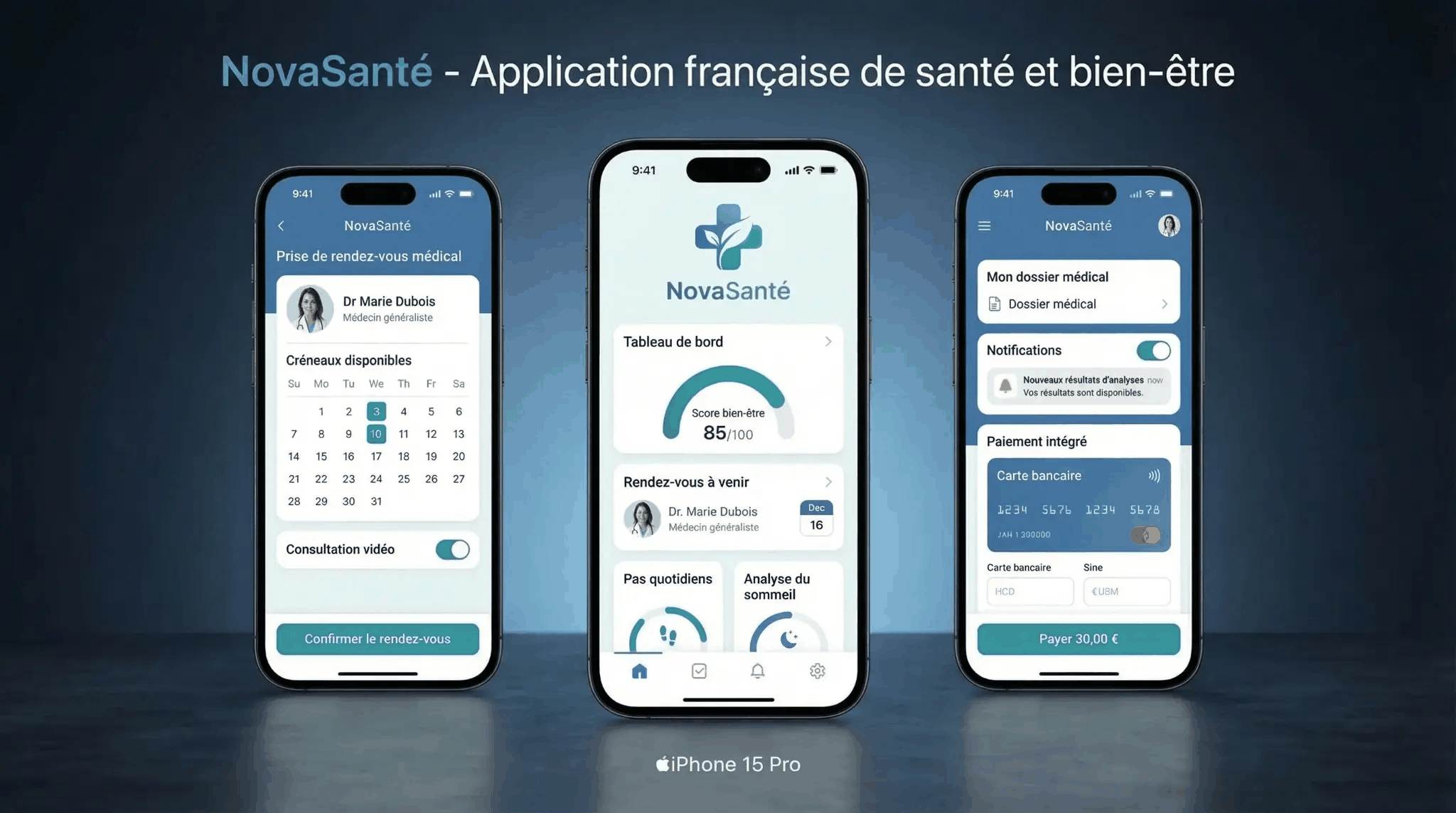 Illustration du projet Conception et développement de l'application mobile NovaSanté