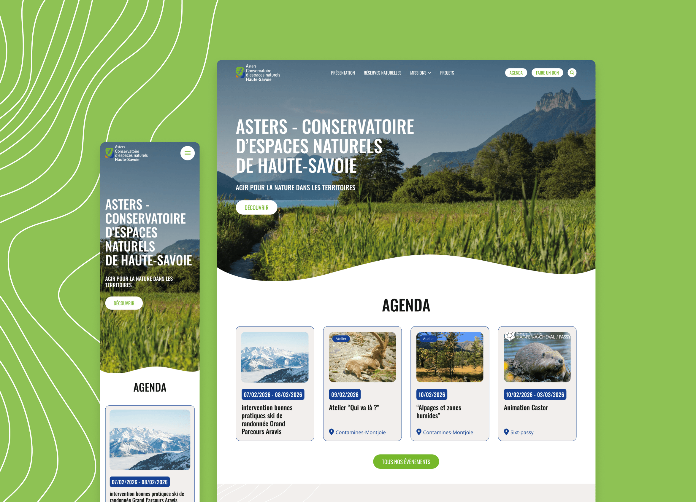 Illustration du projet Ateliers UX et refonte de site institutionnel - Asters CEN 74