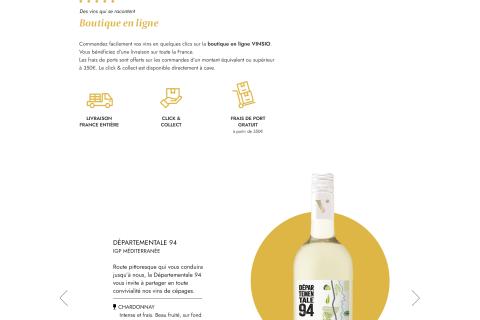 Illustration du projet Boutique en ligne et site vitrine pour la cave coopérative Vinsio