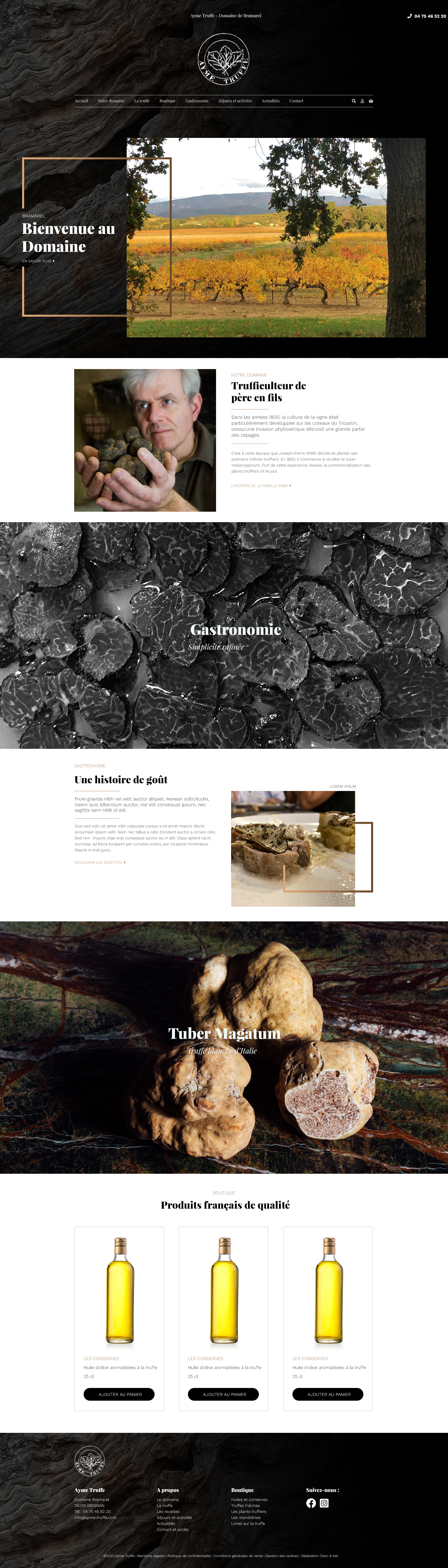 Illustration du projet Refonte du site e-commerce Ayme Truffe