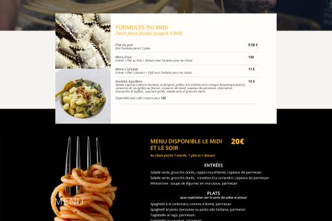 Illustration du projet Création du site internet de la Trattoria del Sole