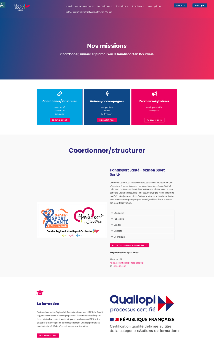 Illustration du projet Refonte complète du site vitrine accessibles déficients visuels