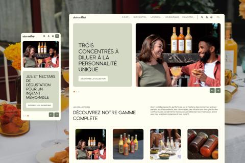 Illustration du projet Refonte Shopify pour Alain Milliat (E-commerce B2C)