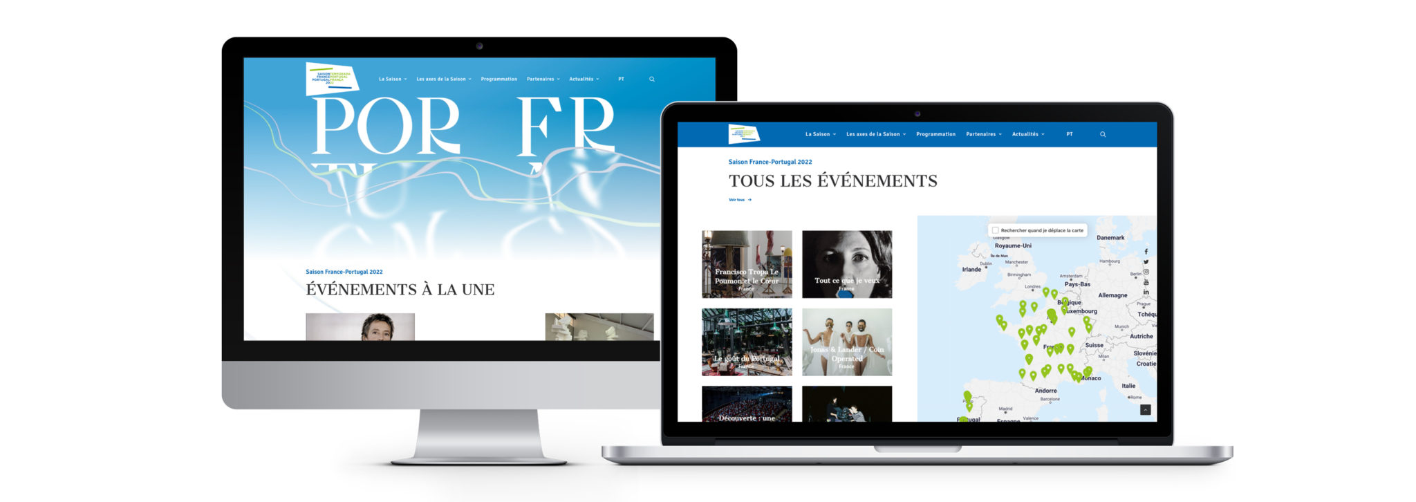 Illustration du projet Saison France Portugal - Site Multilingue WordPress