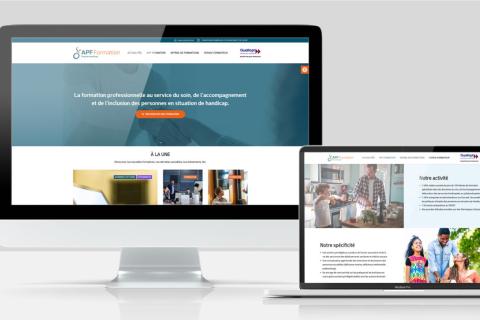 Illustration du projet Association APF France handicap - Plateforme de Formations WordPress