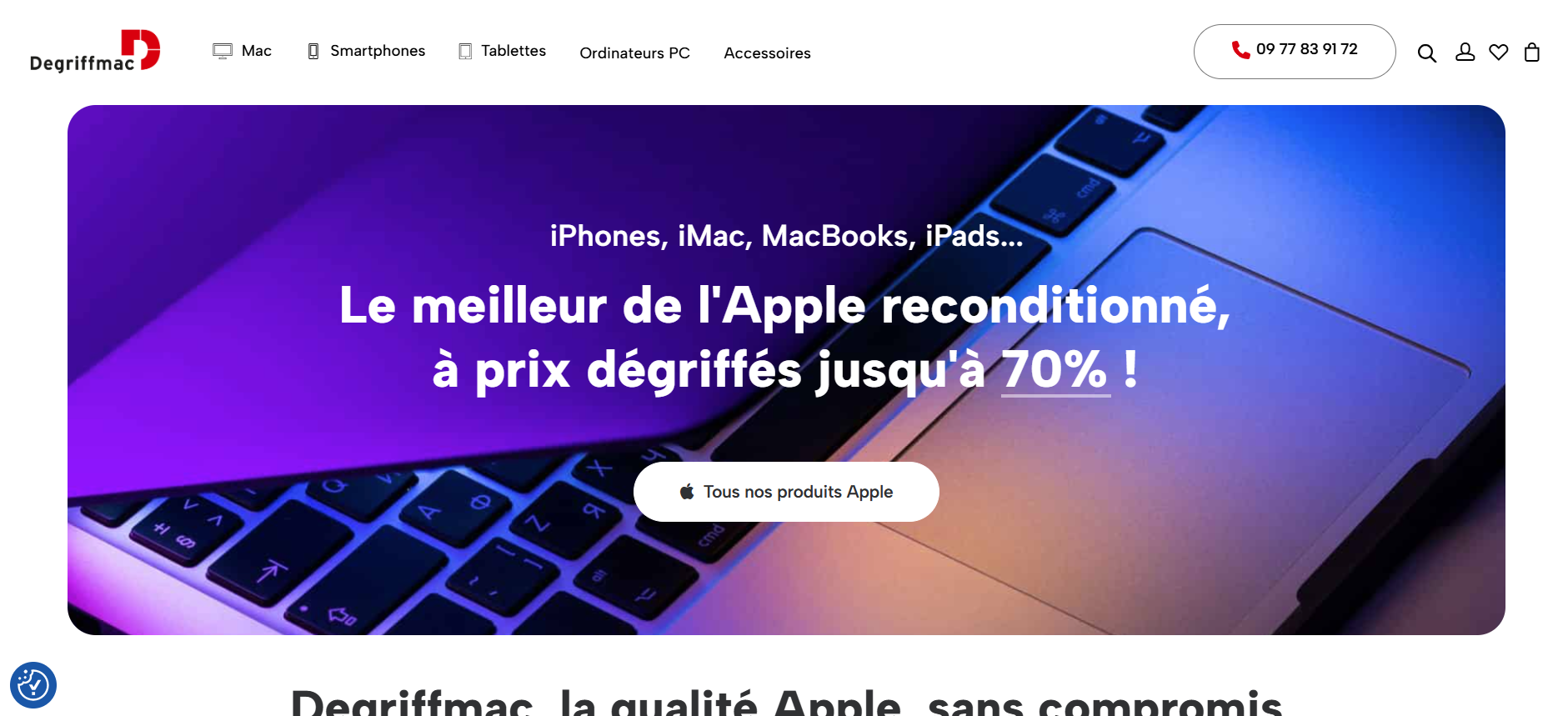 Illustration du projet DeGriff Mac - Site Wordpress WooCommerce Premium