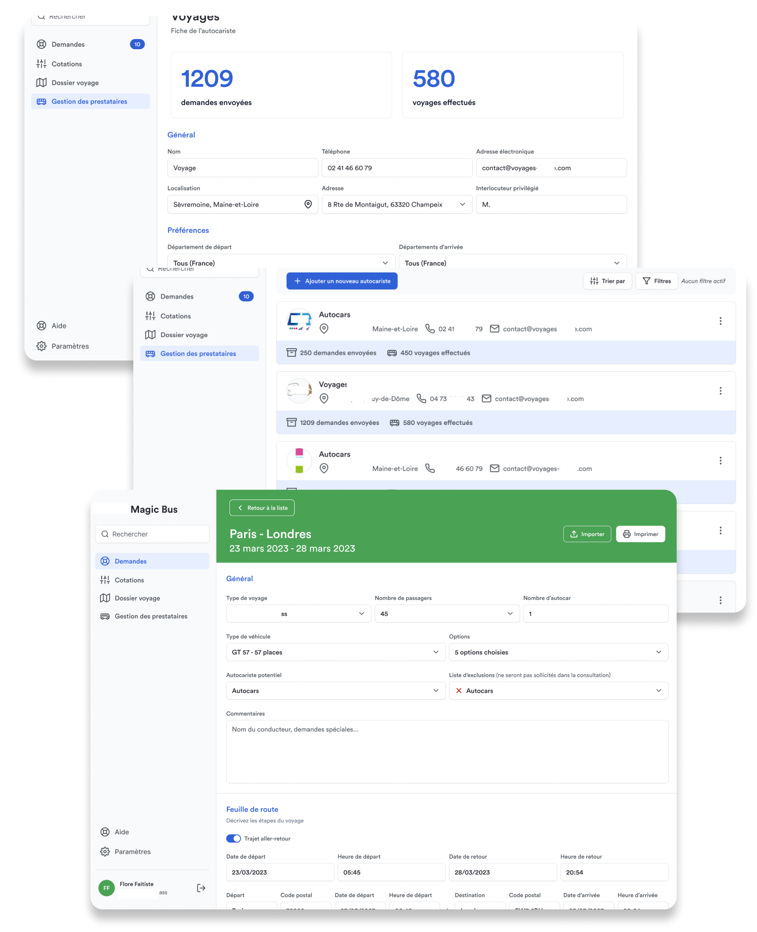 Illustration du projet Cellule de réservation d'autocars
