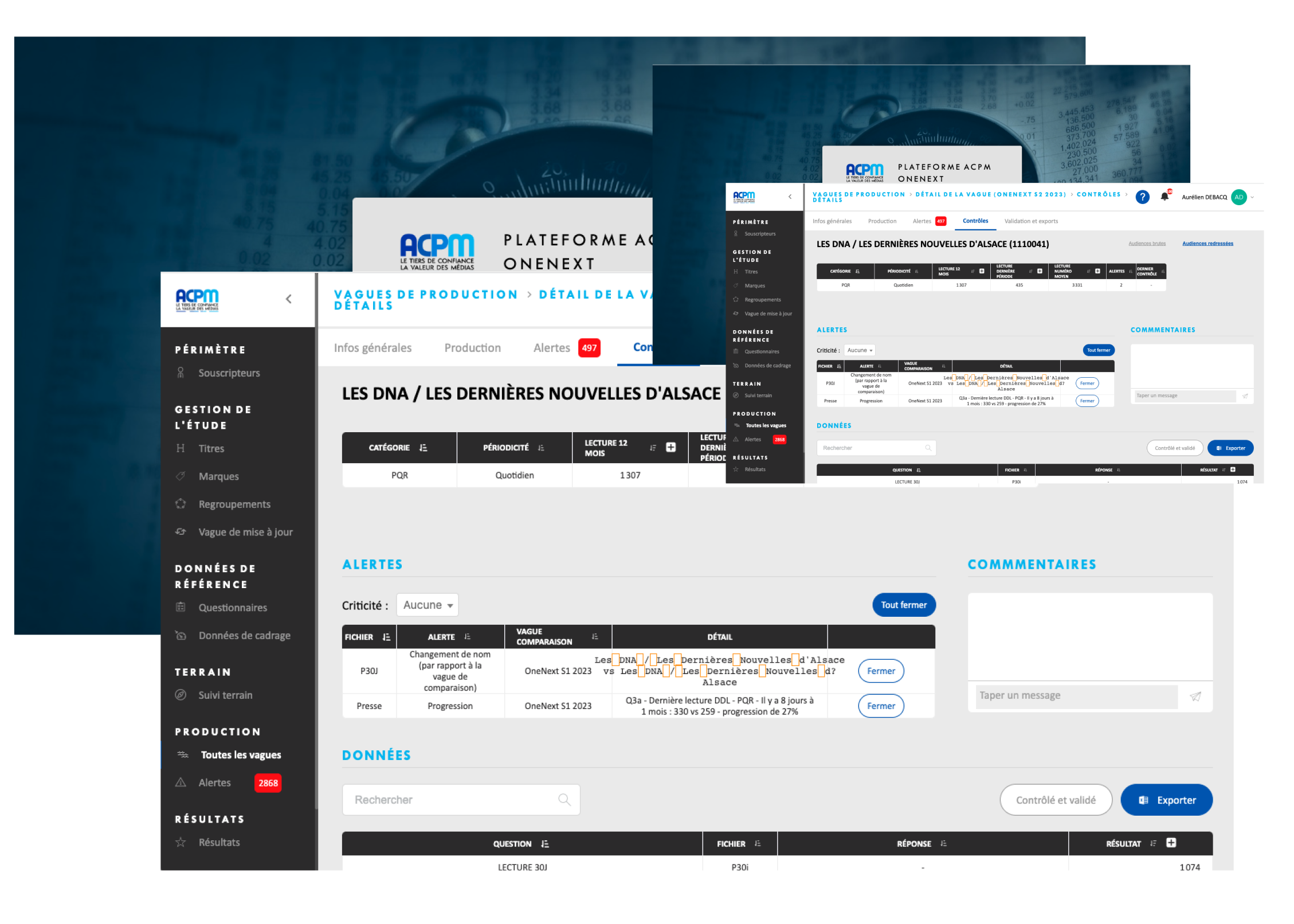 Illustration du projet Production de l'audience de la presse française