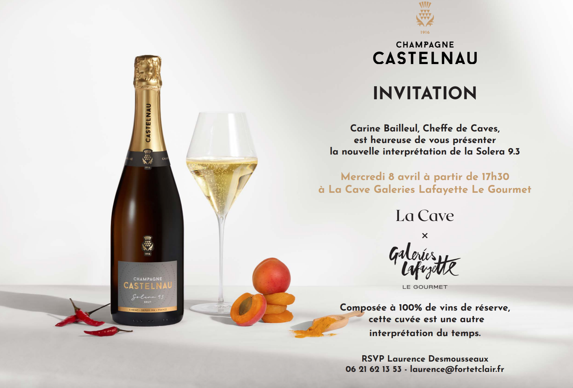 Illustration du projet Lancement de produit, dégustation avec la cheffe de caves