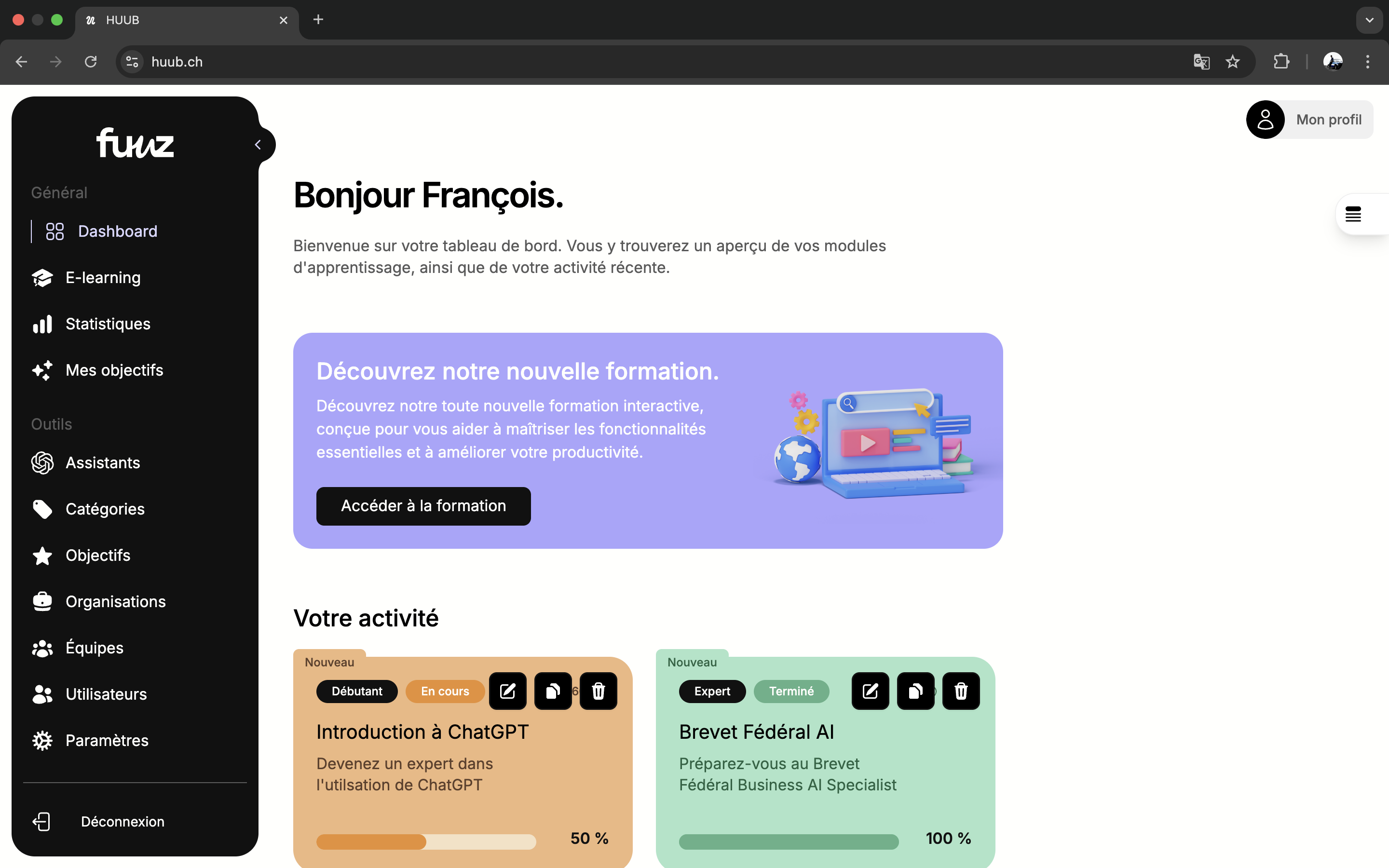 Illustration du projet Développement d’une plateforme SaaS e-learning avec agents IA – Formation intelligente et pilotage des compétences en temps réel