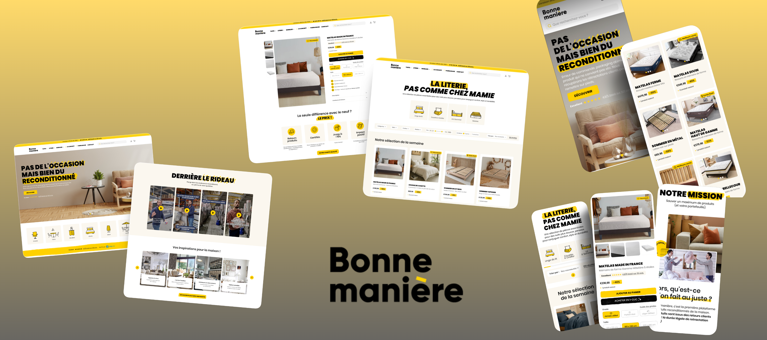 Illustration du projet Développement d'un thème Shopify sur mesure pour Bonne Manière, avec design sur mesure et expérience utilisateur optimisée.