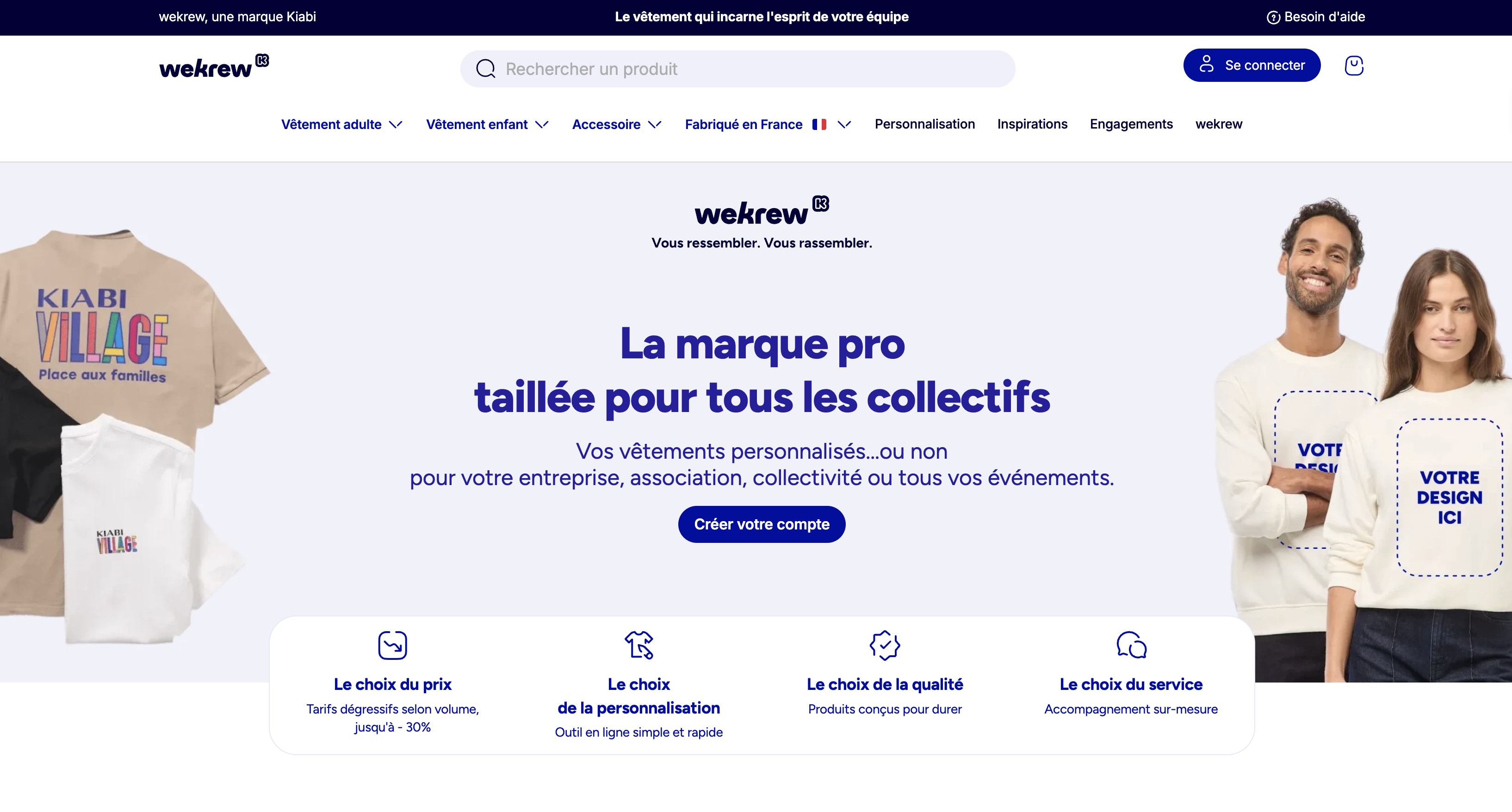 Illustration du projet Création des parcours et design du site e-Commerce Wekrew by Kiabi
