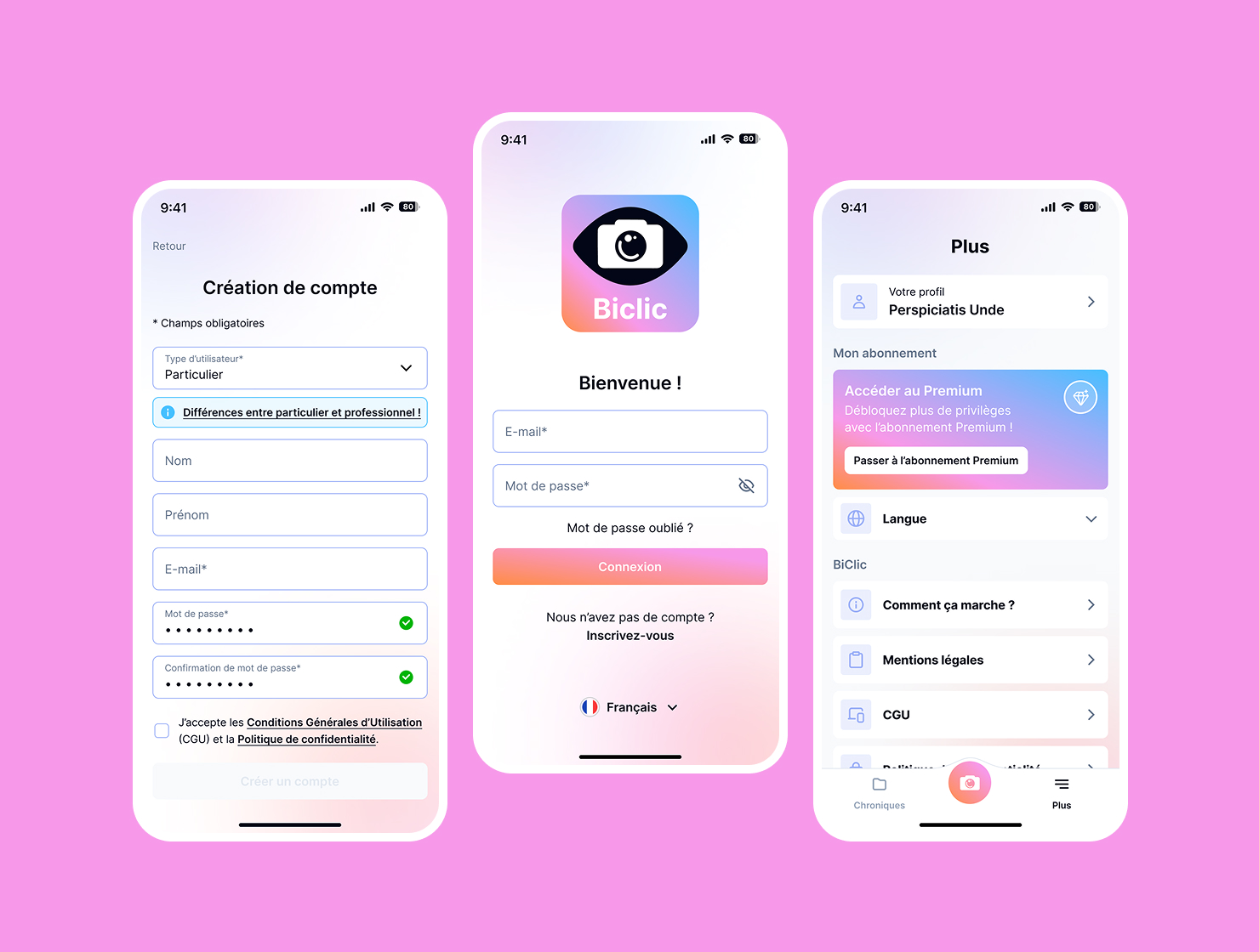 Illustration du projet Création de l'application mobile Biclic