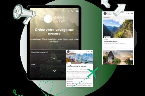 Publicité en ligne pour acteur international du voyage