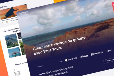 Illustration du projet Conception et développement du site institutionnel du groupe Time Tours