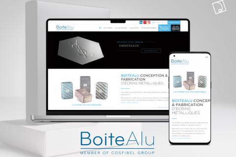 Illustration du projet Boîte Aluminium, un site vitrine pour sublimer l'art du packaging