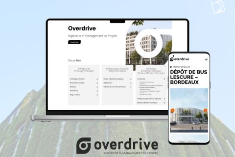 Illustration du projet Overdrive, refonte du site vitrine sur WordPress