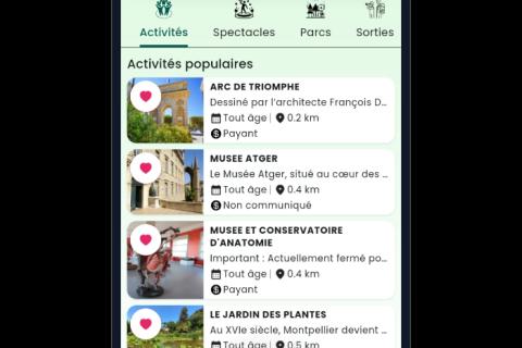 Illustration du projet Aider les parents à trouver des activités pour leurs enfants